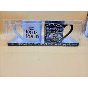 Disney Hocus Pocus 14oz Mug Set; Sanderson Witchcraft Museum; W/Free Gift